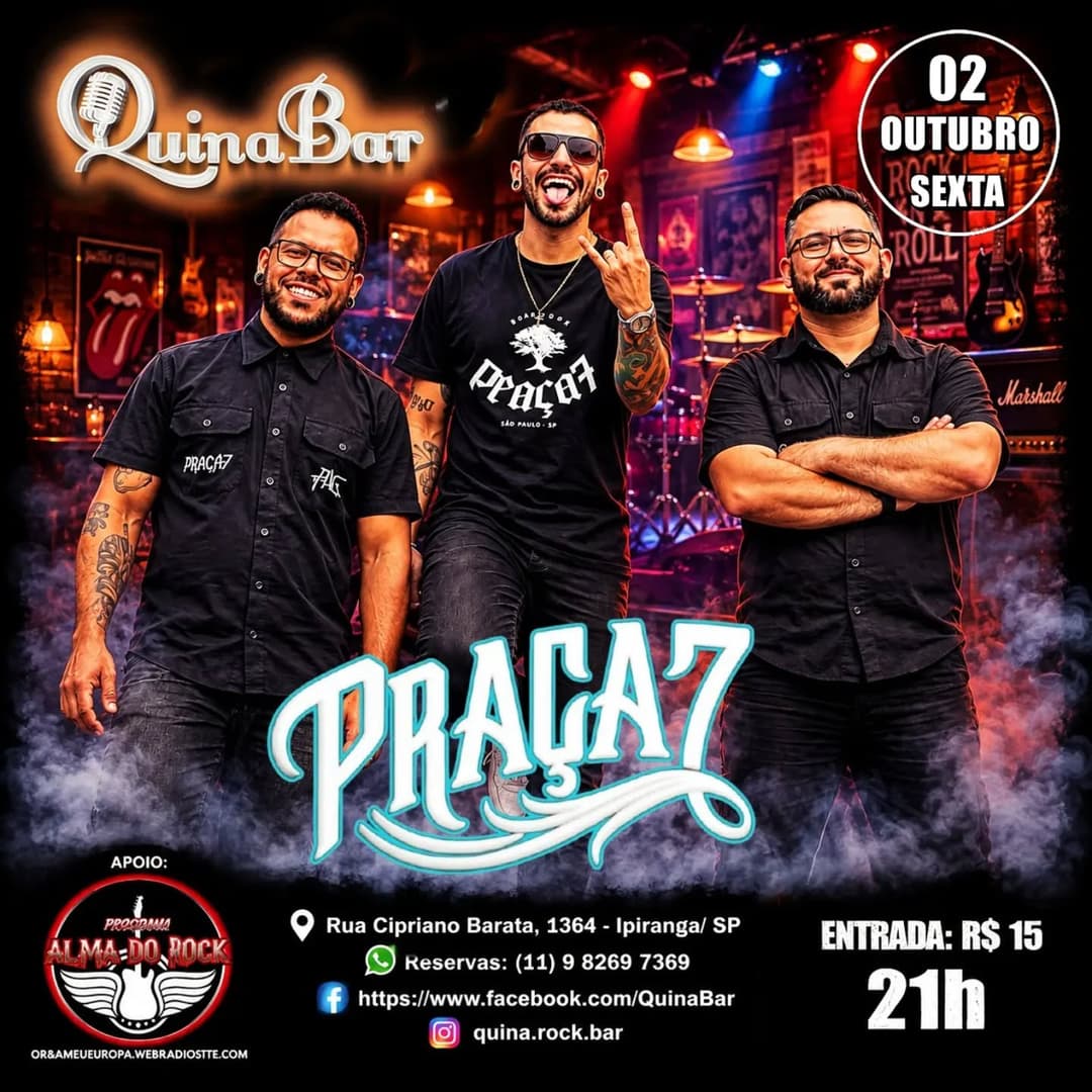 Flyer de Banda Praça 7