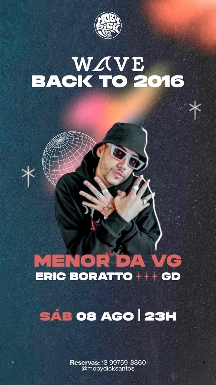 Flyer de Eric Boratto, Menor da VG e GD