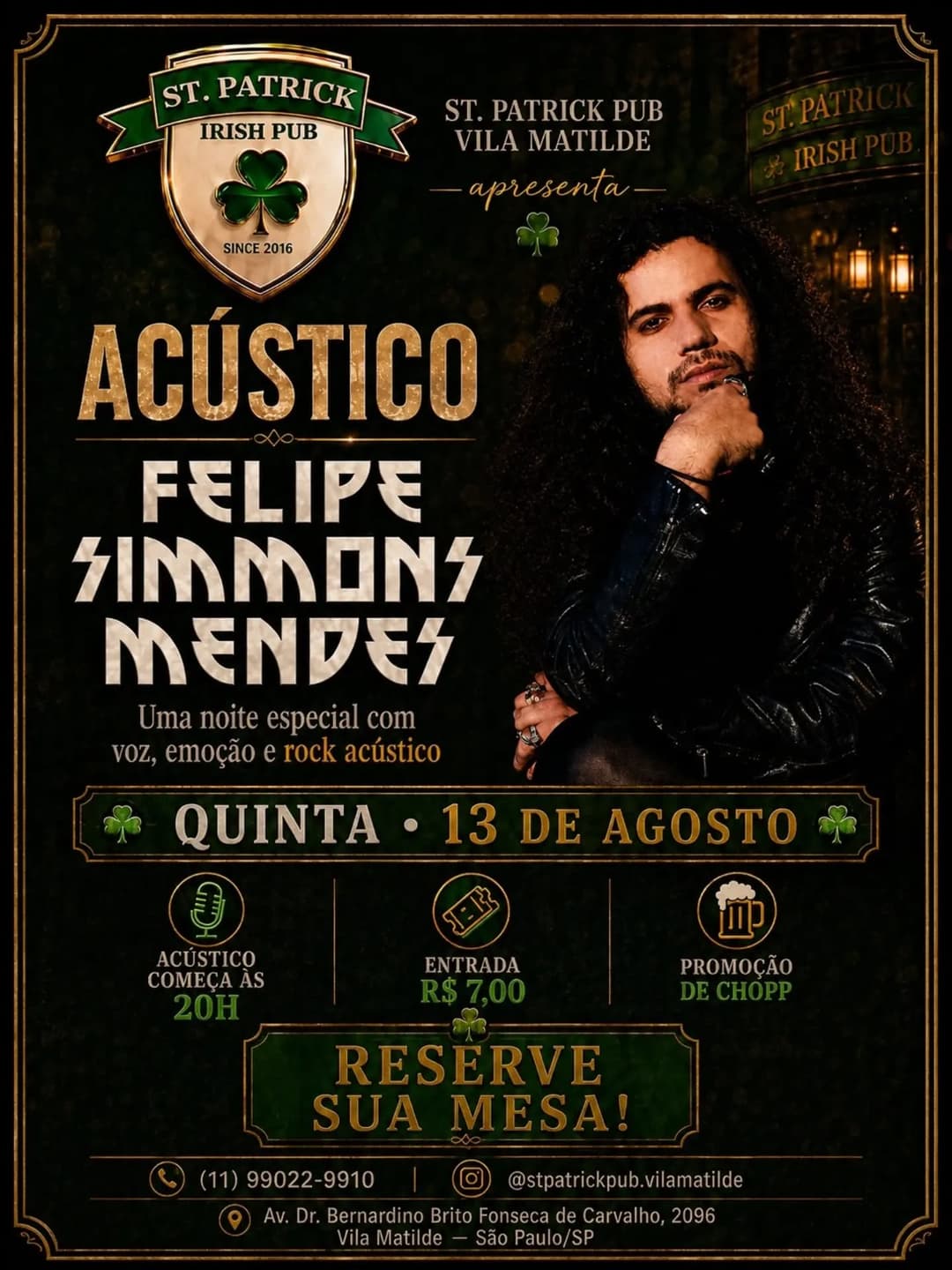 Flyer de Felipe Simmons Mendes