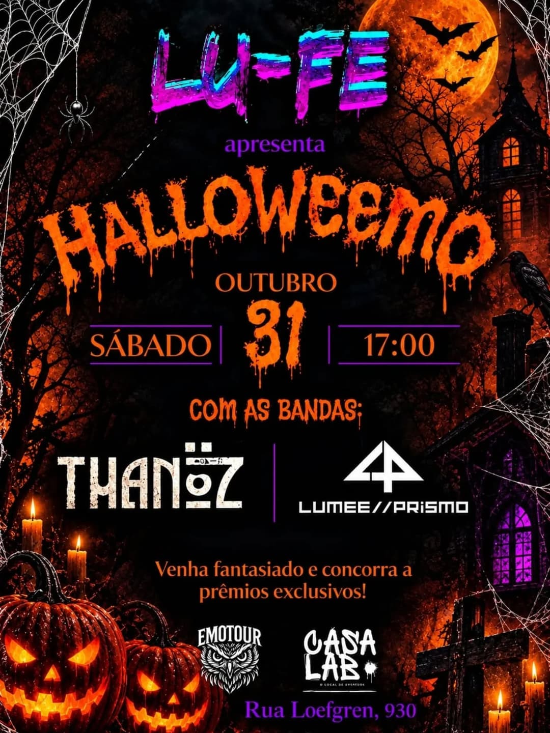 Flyer de Lu-Fe, Thanoz e LUMEE//PRISMO