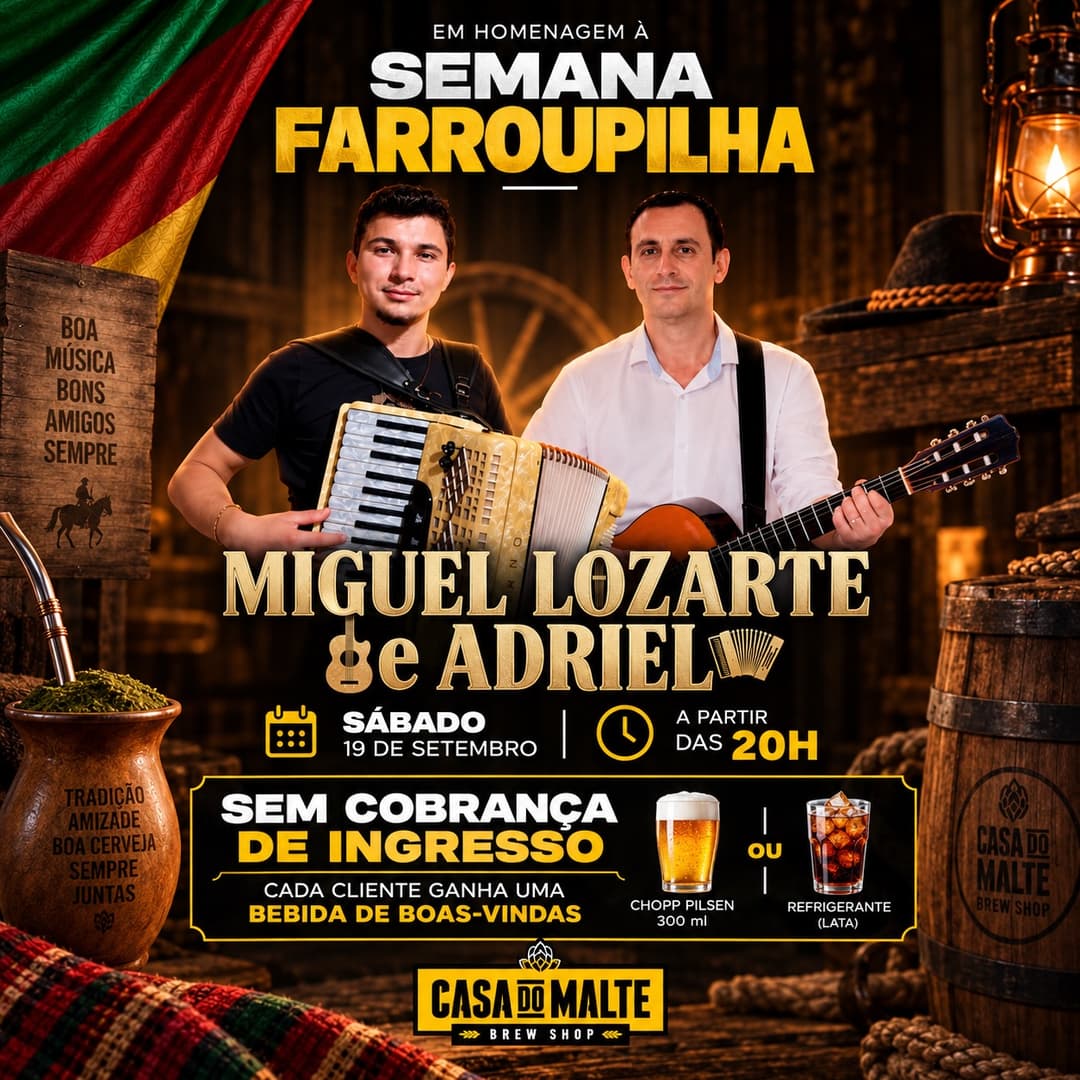 Flyer de Miguel Lozarte e ADRIEL