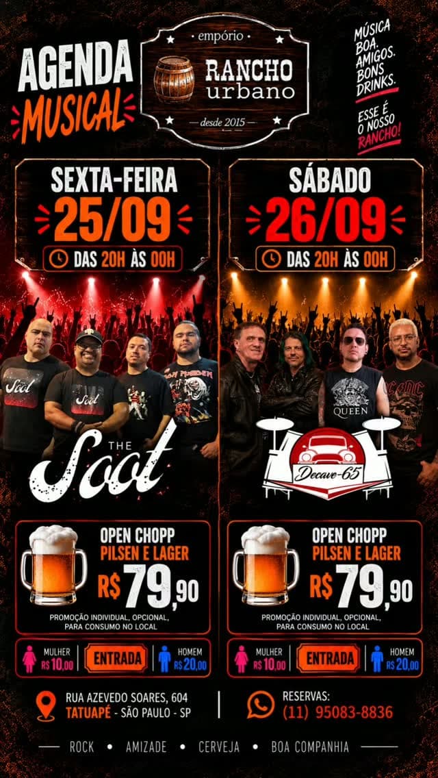Flyer de Banda Soot