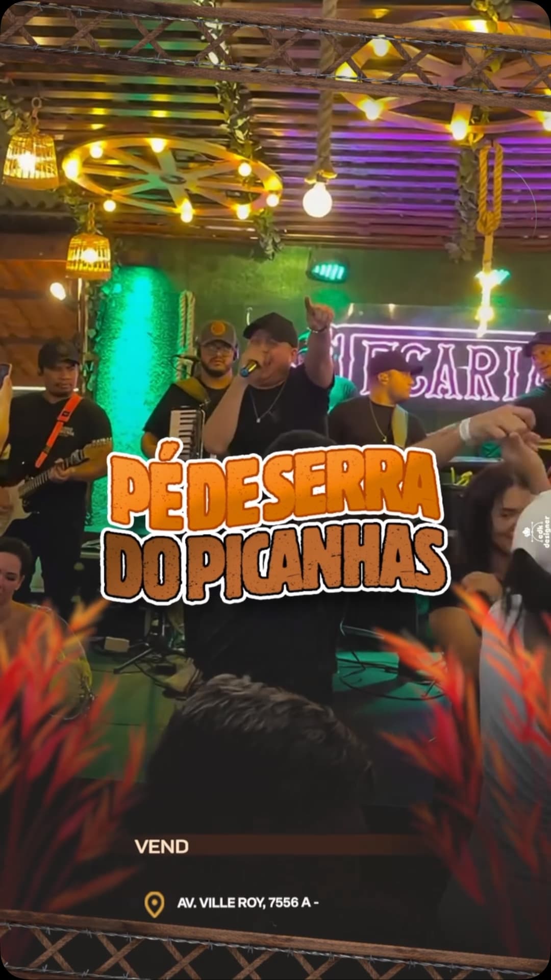 Flyer de Pé de Serra do Picanhas e mais 4 artistas