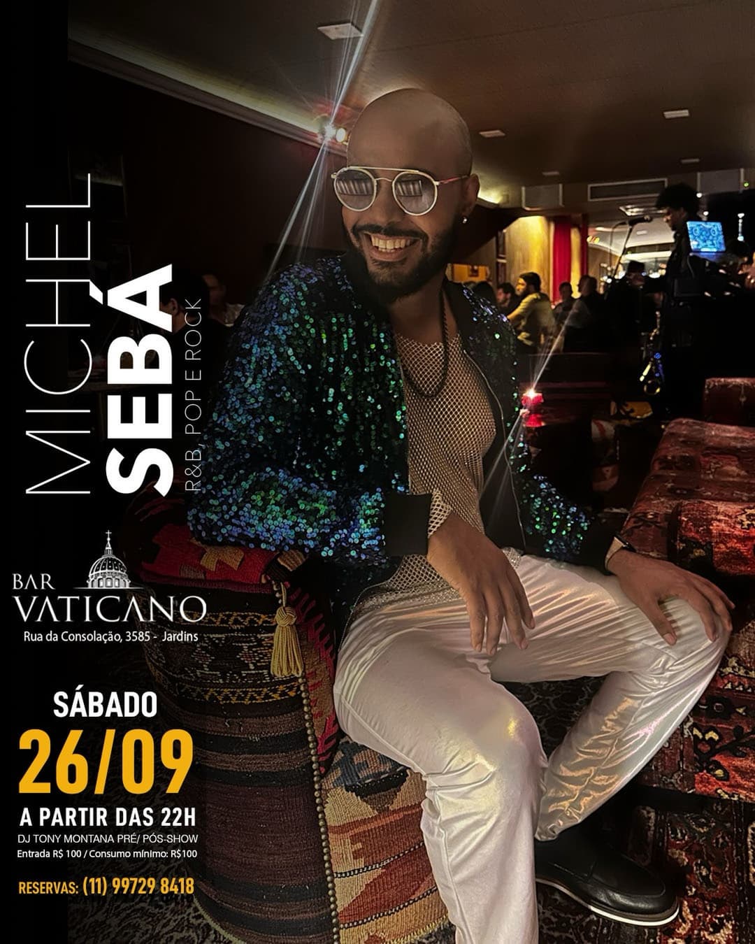 Flyer de Michel Sebá