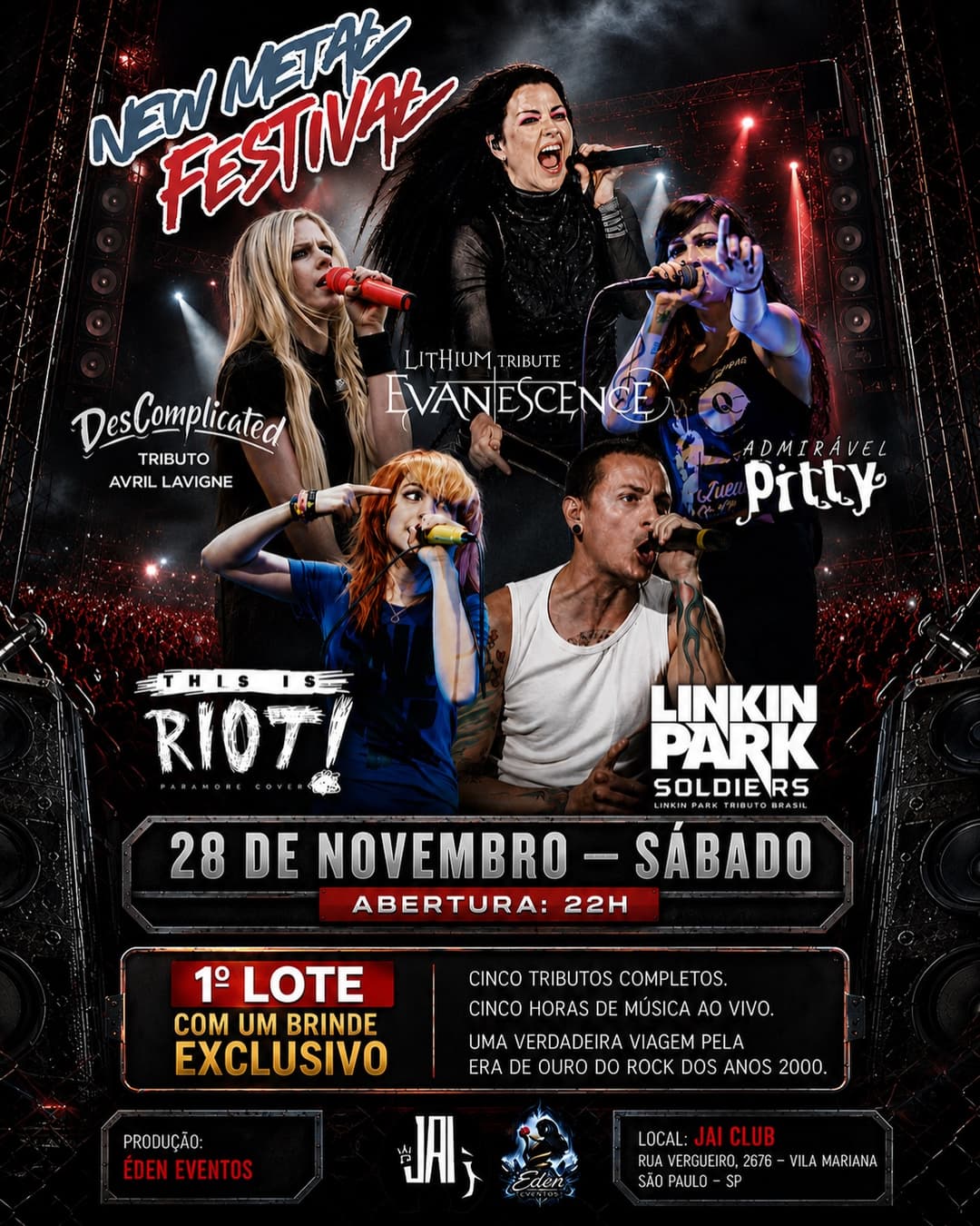 Flyer de Admiravel Pitty, Lithium, DesComplicated e Soldiers