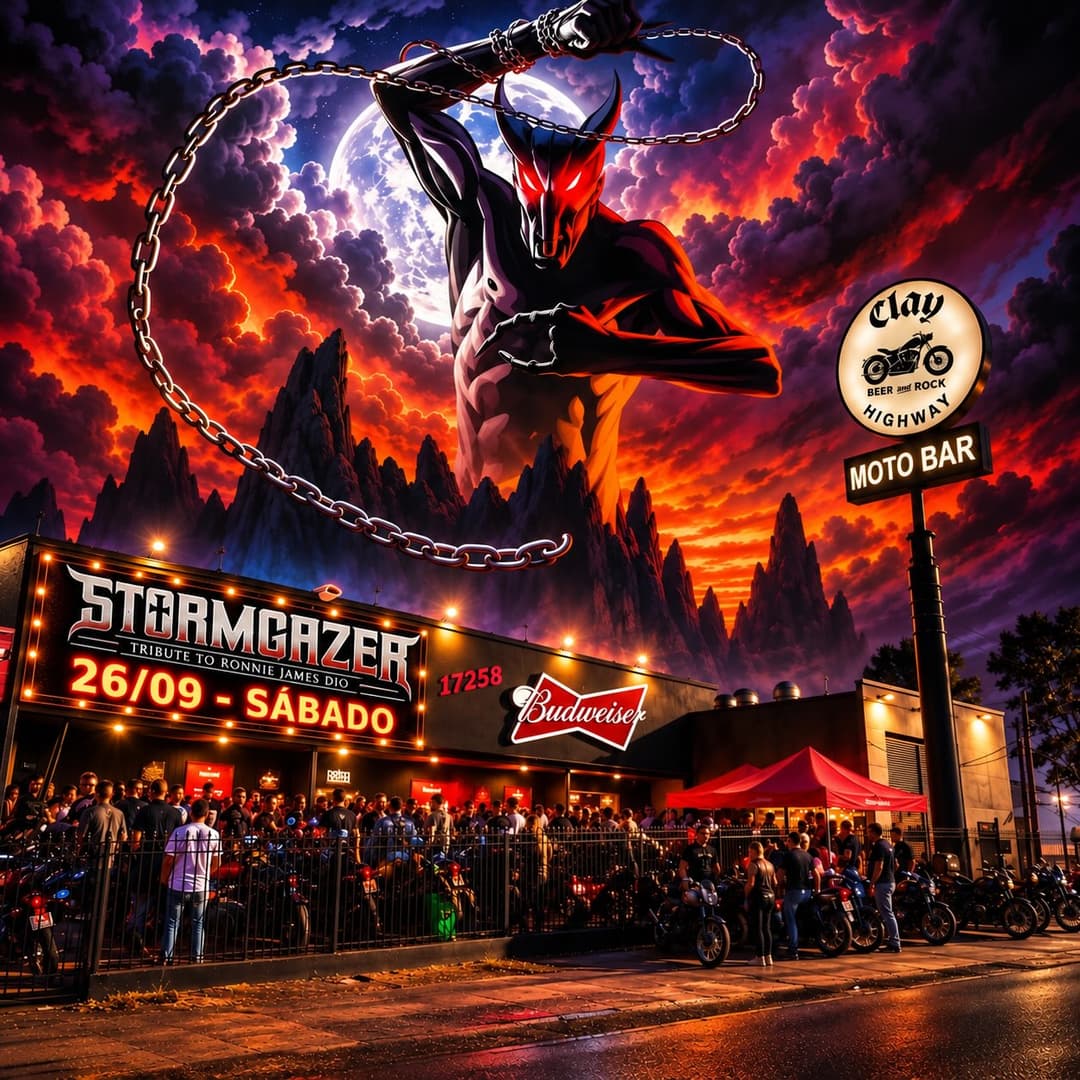 Flyer de Stormgazer, Os Extintos e Banda Freework
