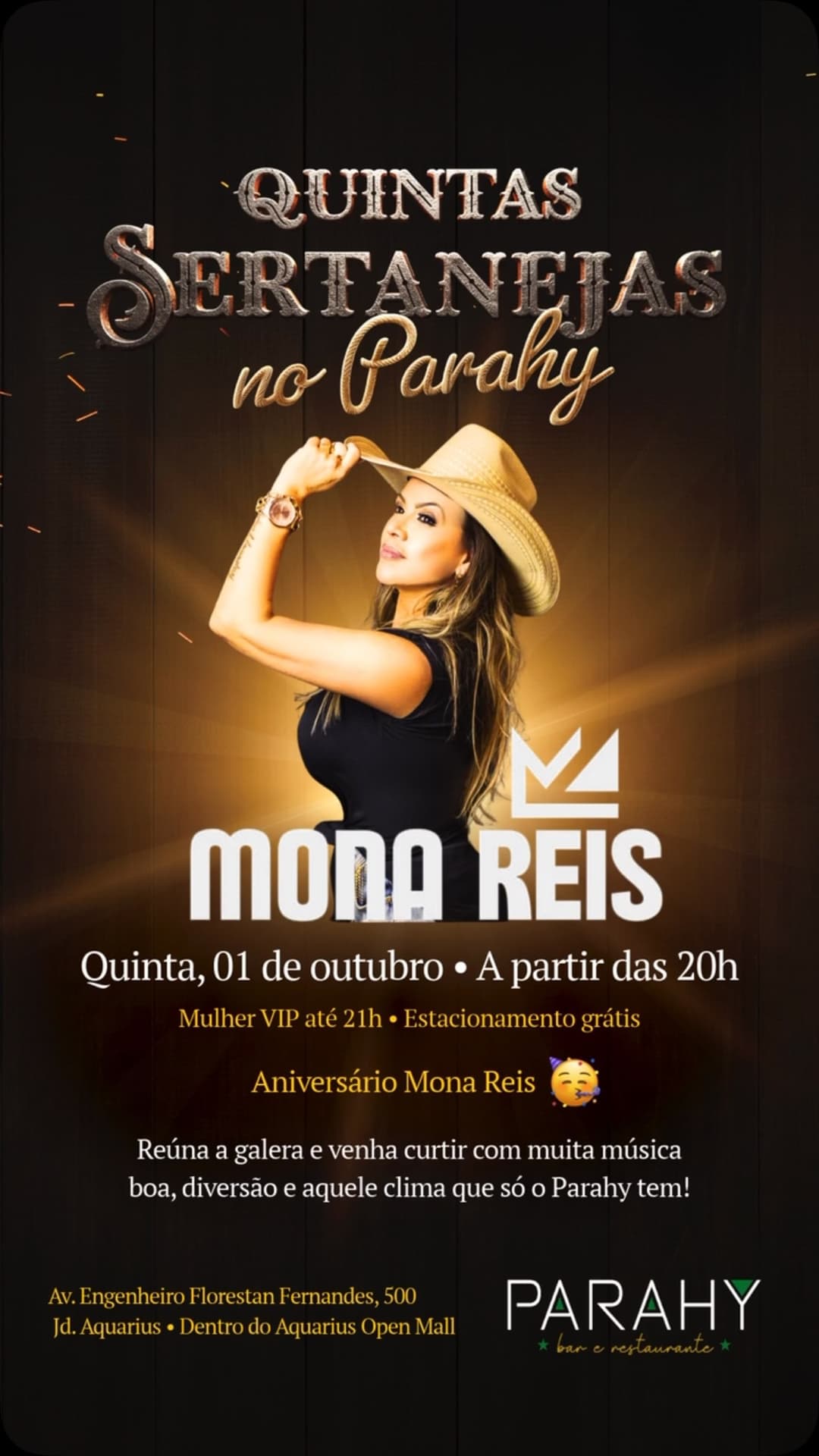 Flyer de Mona Reis