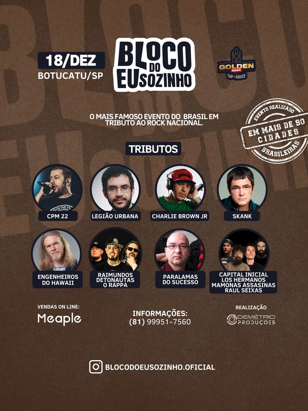 Flyer de Bloco do Eu Sozinho