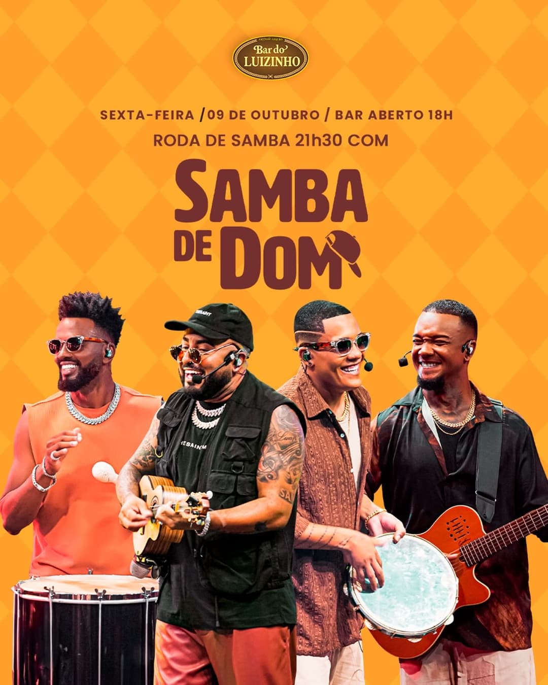 Flyer de Samba do Dom