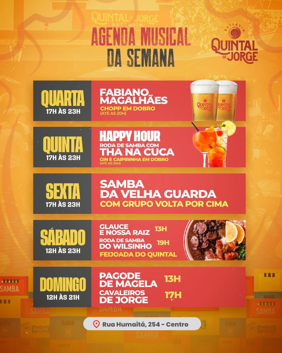 Flyer de Glauce e Nossa Raiz e Roda de Samba do Wilsinho