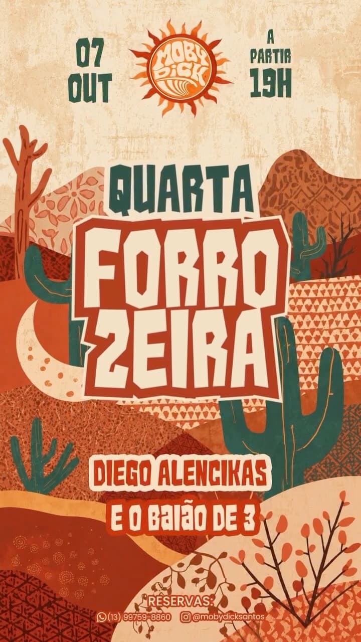 Flyer de Diego Alencikas e o Baião de 3