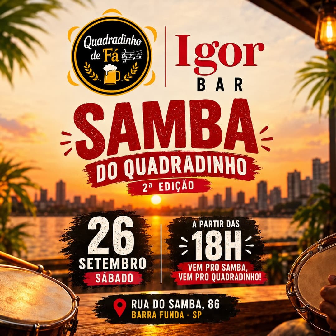 Flyer de Quadradinho de Fá