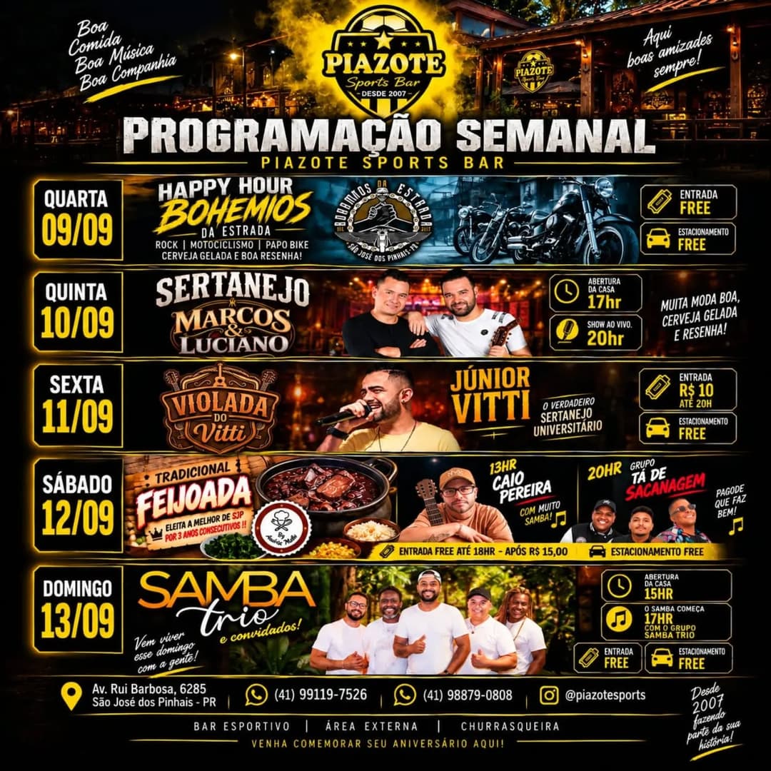 Flyer de Samba Trio