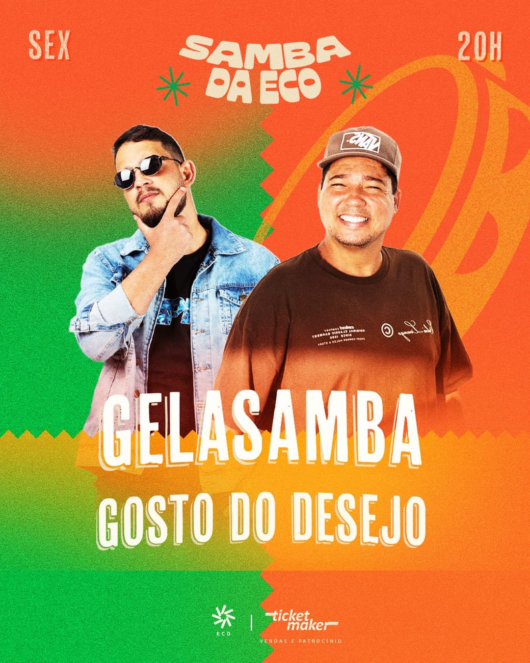 Flyer de Gosto do Desejo e Gelasamba