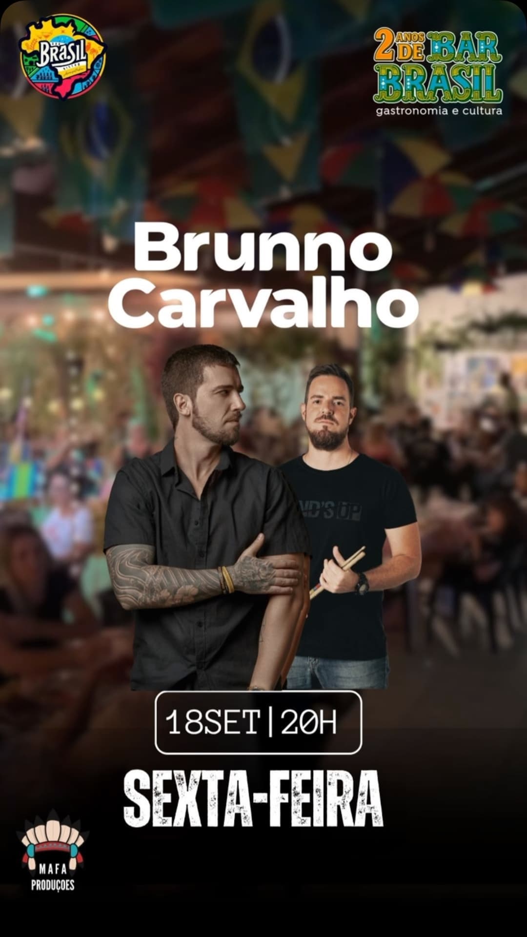 Flyer de Brunno Carvalho & Banda