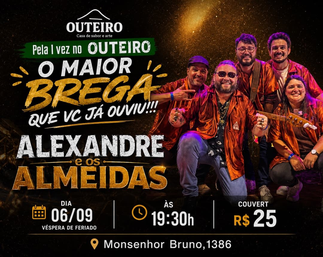 Flyer de Alexandre e Os Almeidas