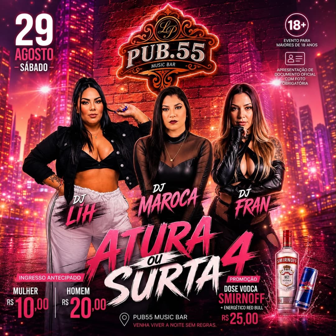 Flyer de Livia Leite, DJ Fran e djmarocaa