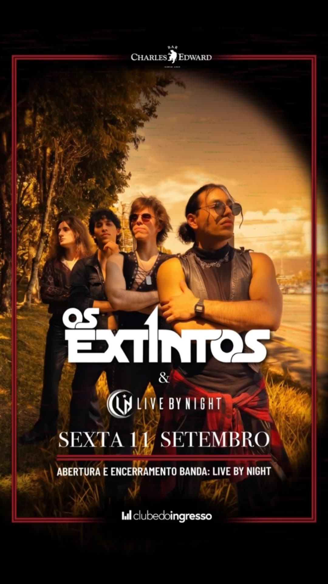 Flyer de Os Extintos e Live by Night
