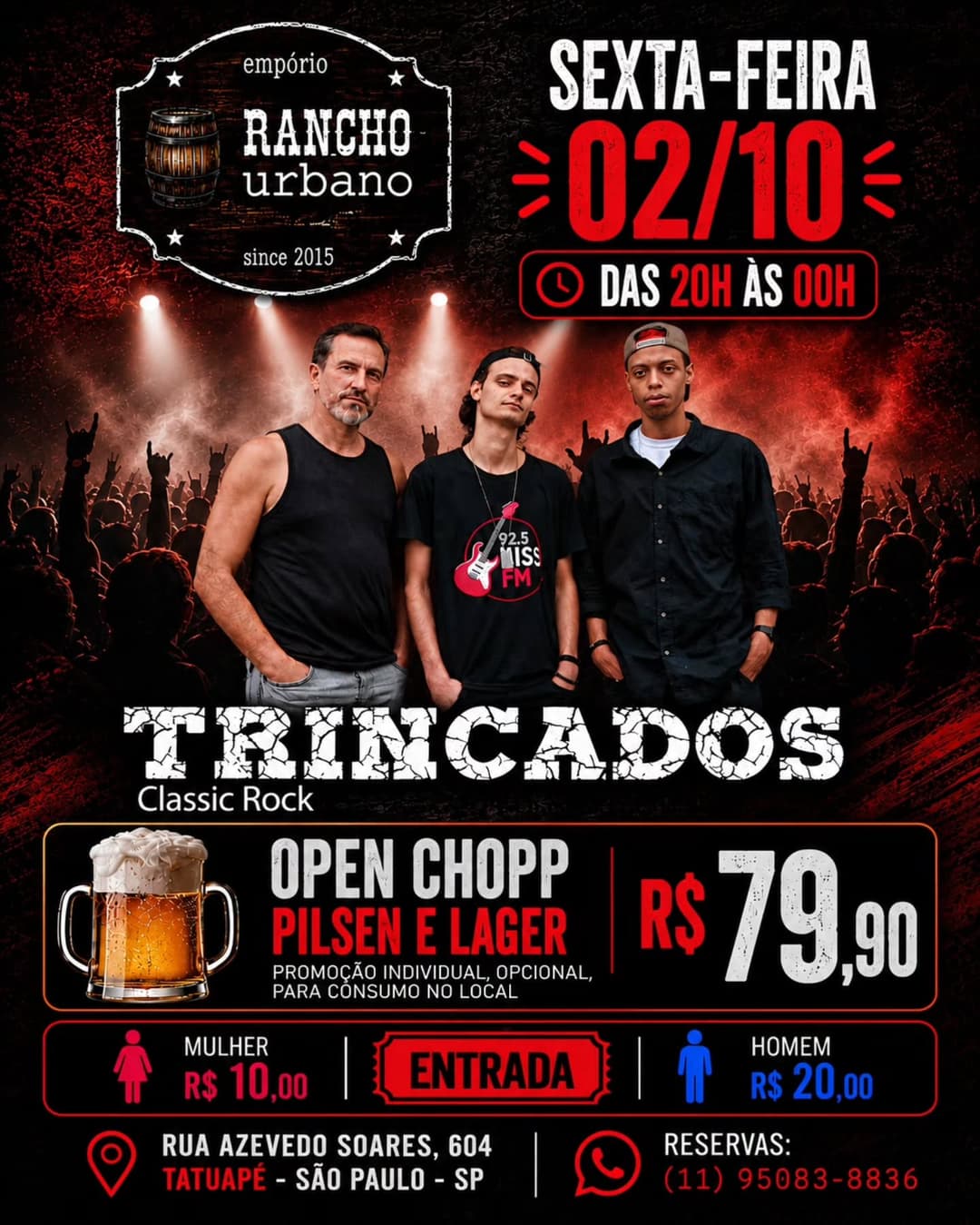 Flyer de Banda Trincados