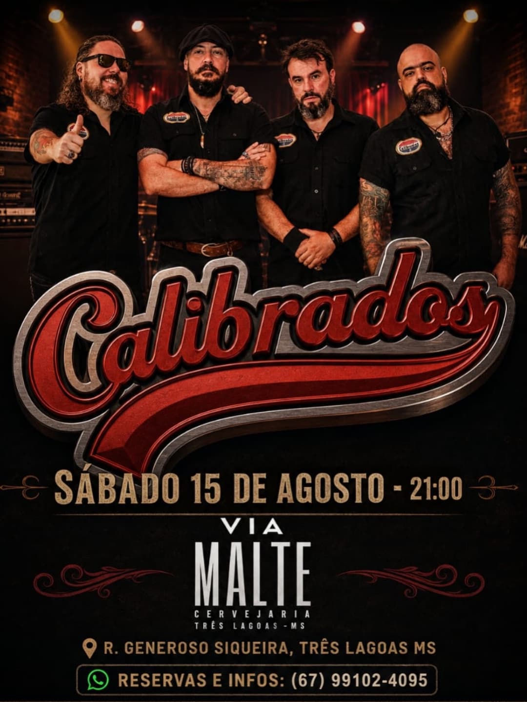 Flyer de Banda Calibrados e Calibrados na Estrada