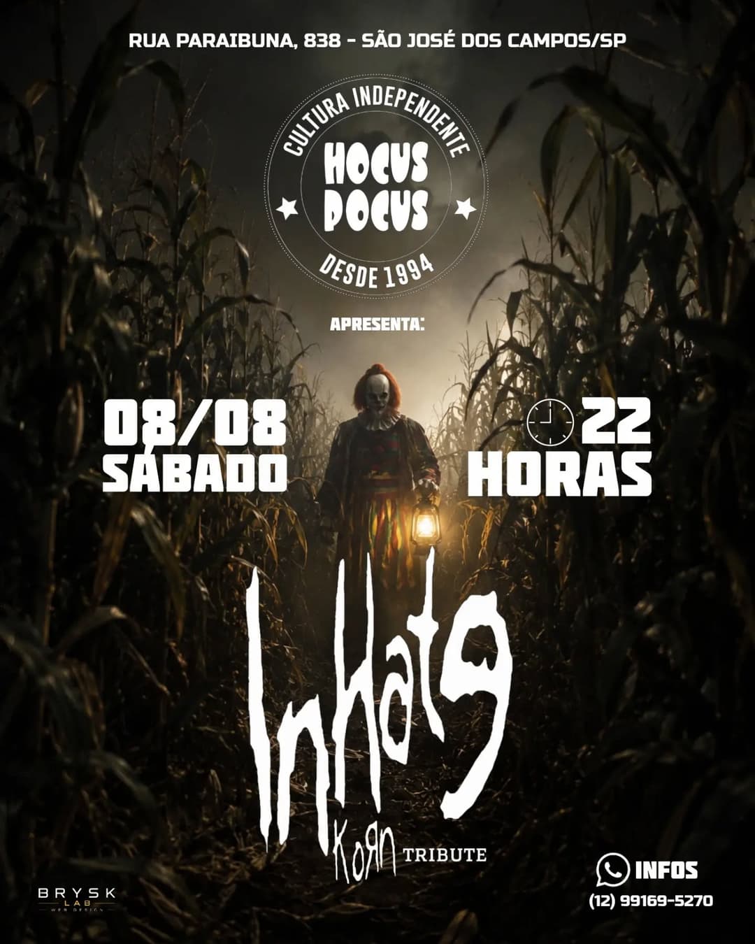 Flyer de In Hate e Hocus Pocus
