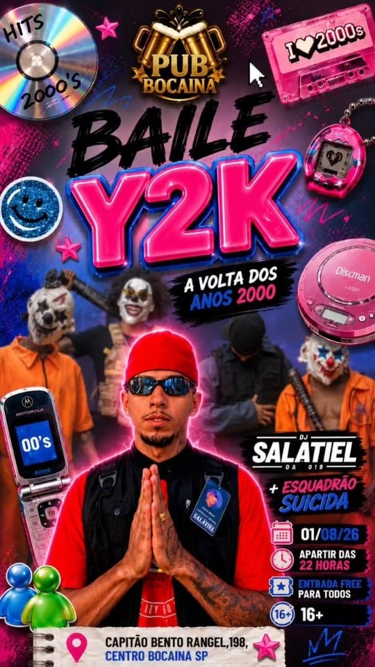 Flyer de DJ Salatiel da 019 e Esquadrão Suicida