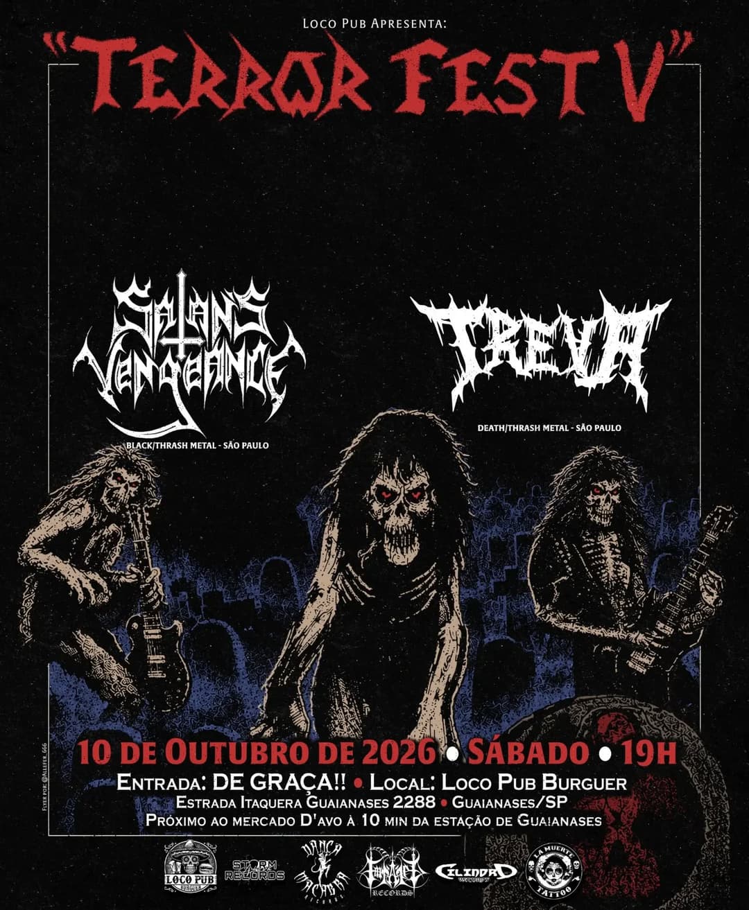 Flyer de Treva ThrashDeath e Satan's Vengeance