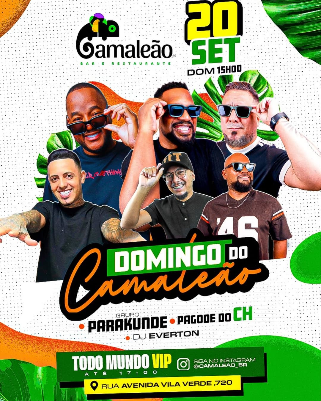 Flyer de Grupo Parakundê, Cantor CH e DJ Everton