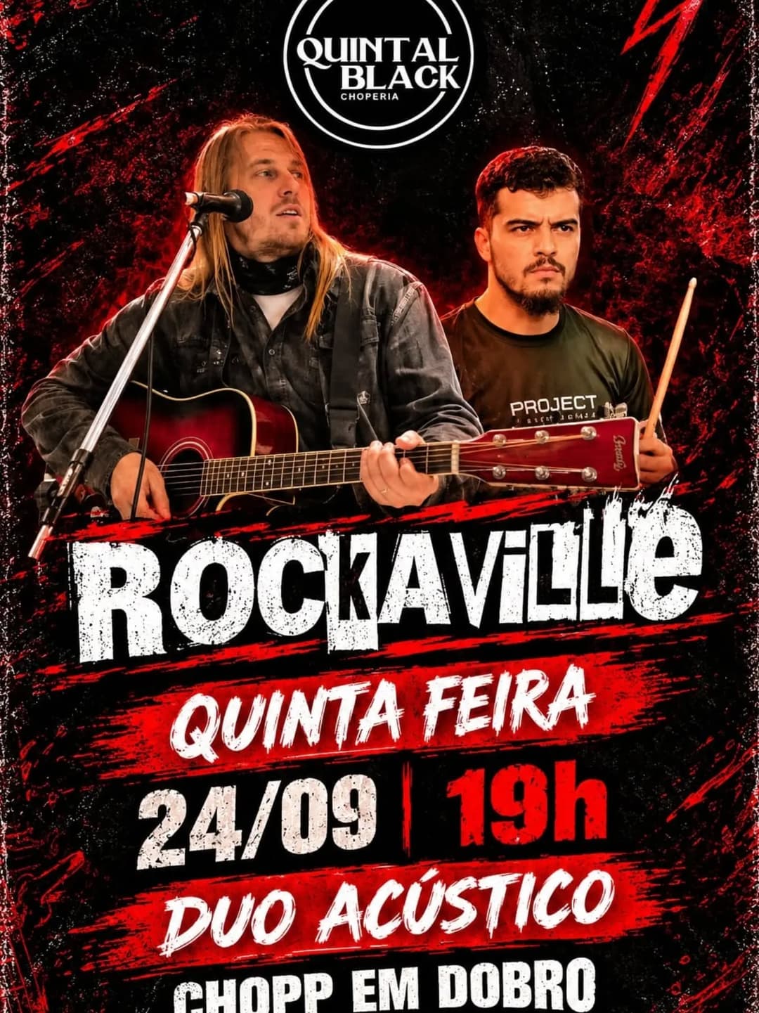 Flyer de Rockaville Duo Acústico
