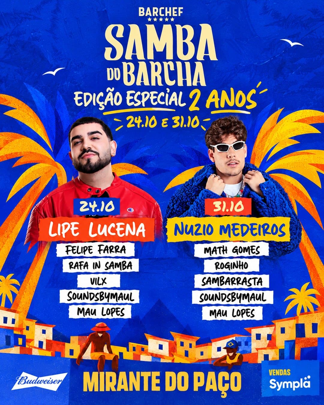 Flyer de Lipe Lucena, Felipe Farra e mais 4 artistas