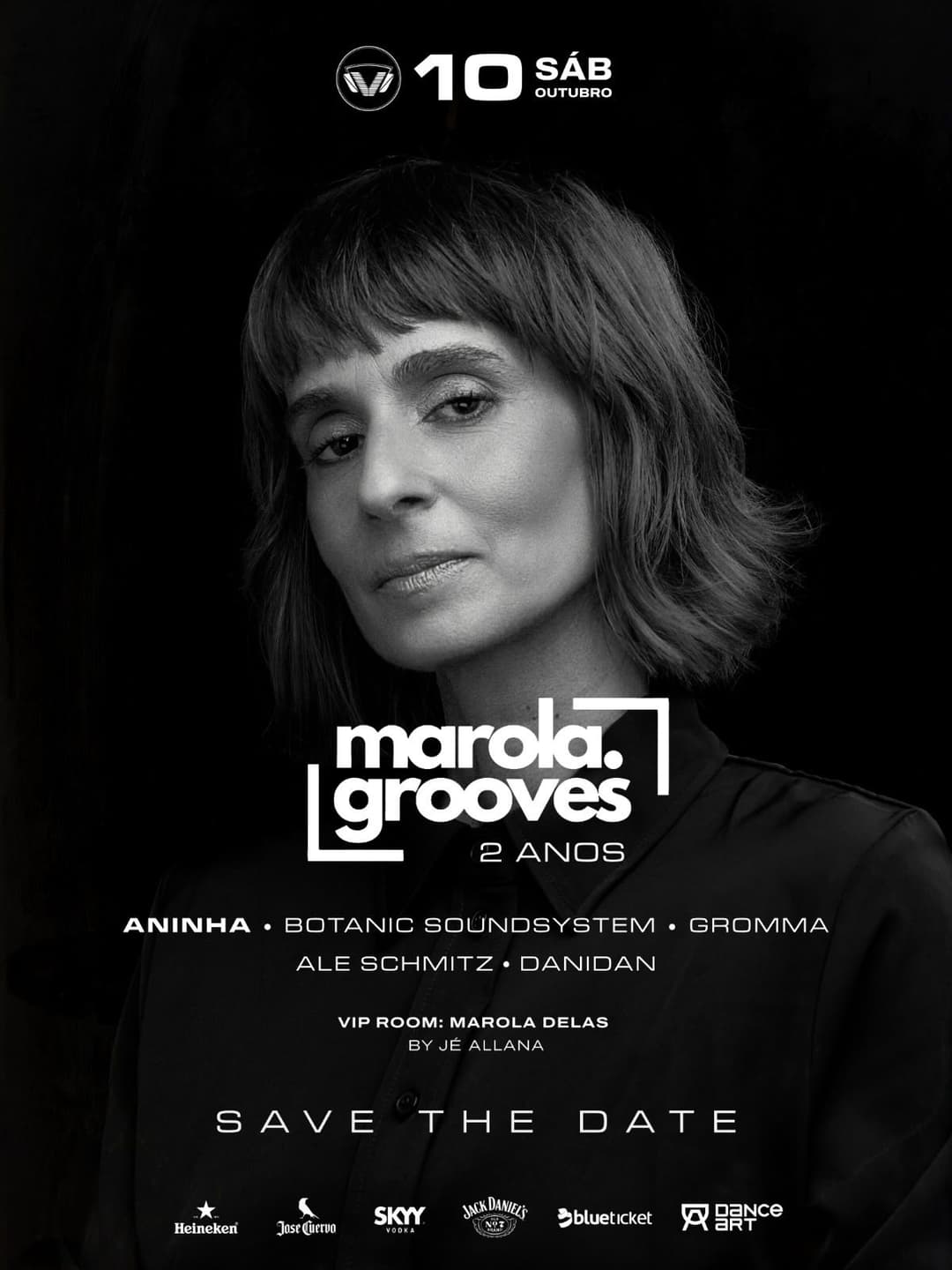 Flyer de Marola Grooves, ANINHA e mais 6 artistas