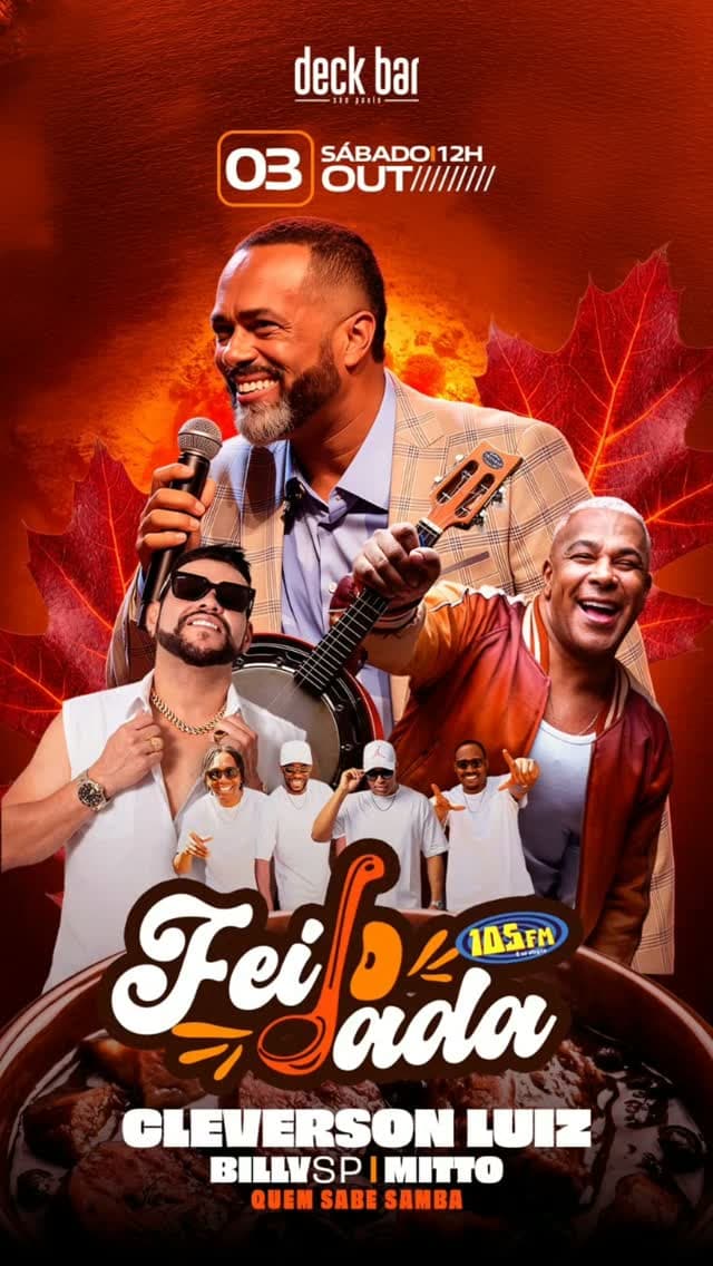 Flyer de Mitto, Cleverson Luiz e Billy SP