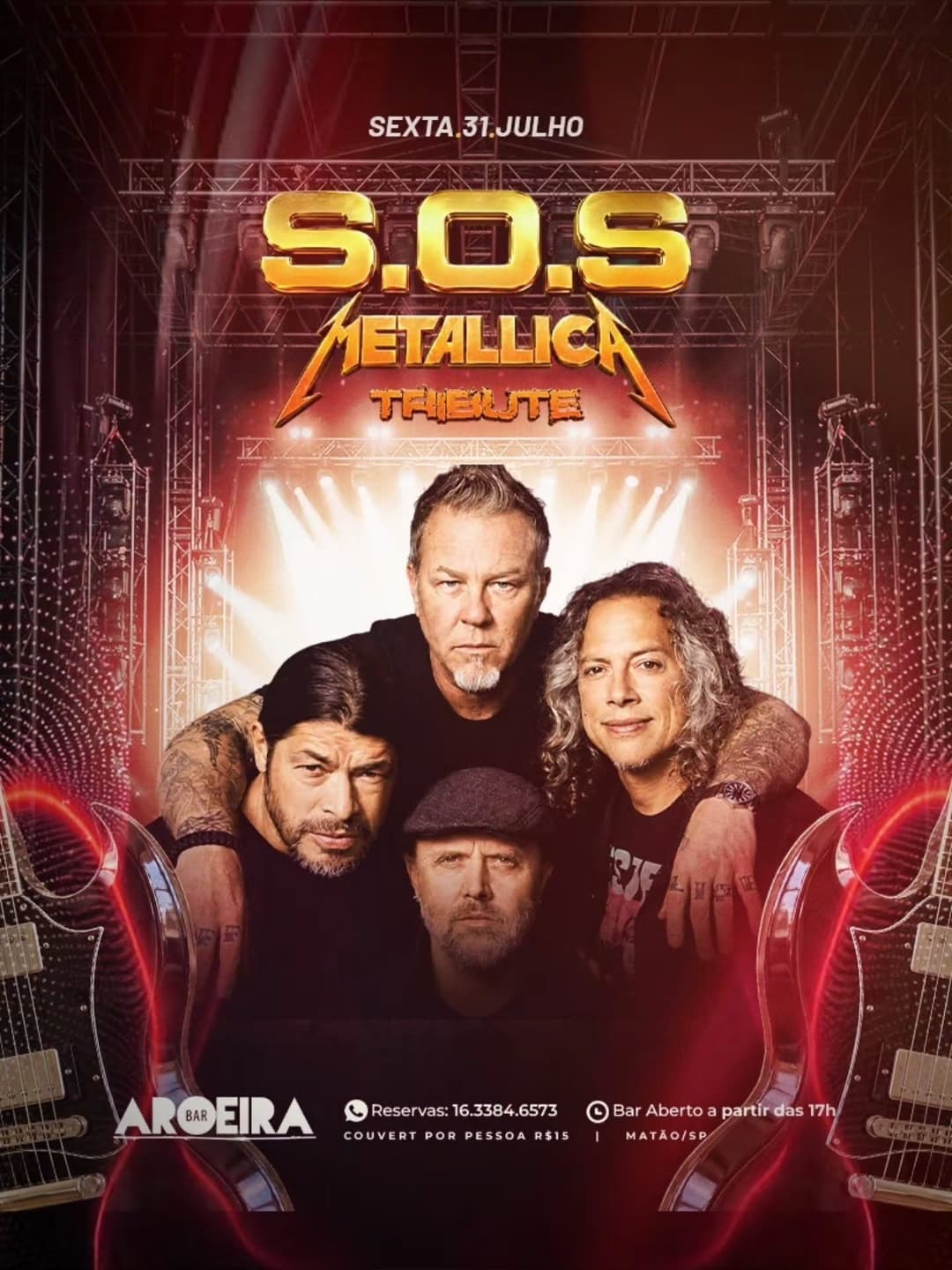Flyer de S.O.S Metallica Tribute