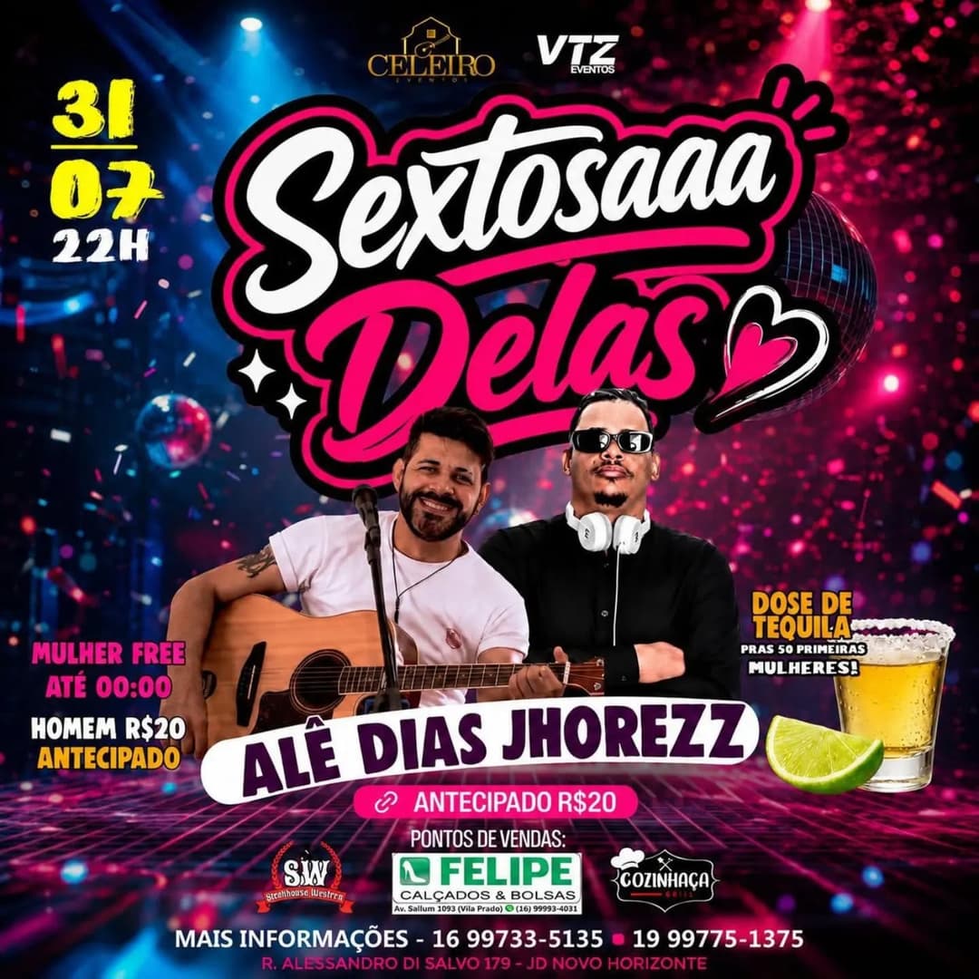Flyer de Alê Dias & Jhorezz