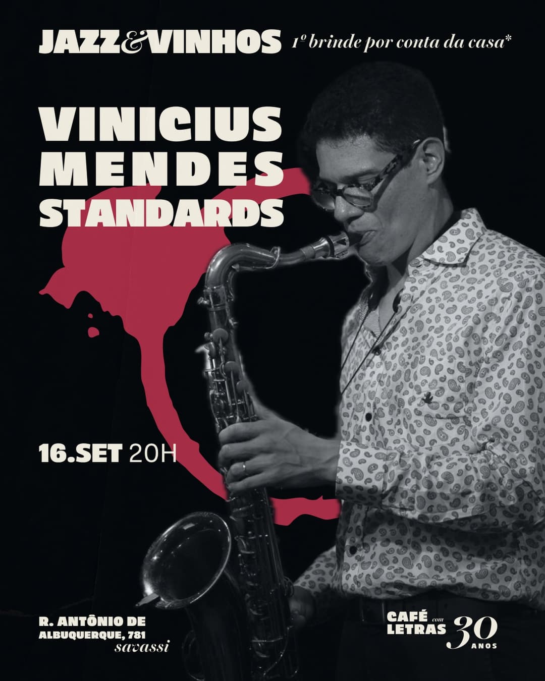 Flyer de Vinicius Mendes Quarteto