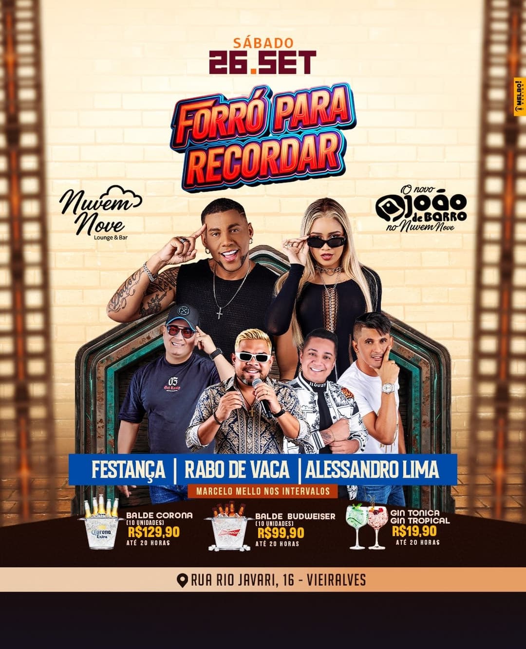Flyer de Festança, Rabo de Vaca e mais 2 artistas