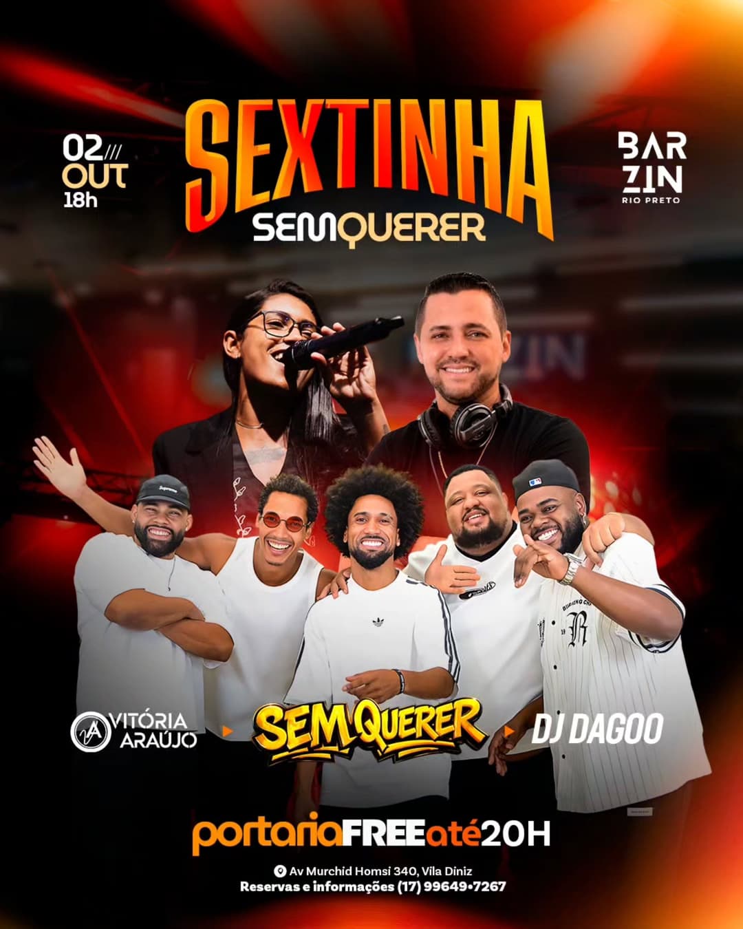Flyer de DJ Dagoo Galante e VITÓRIA ARAÚJO
