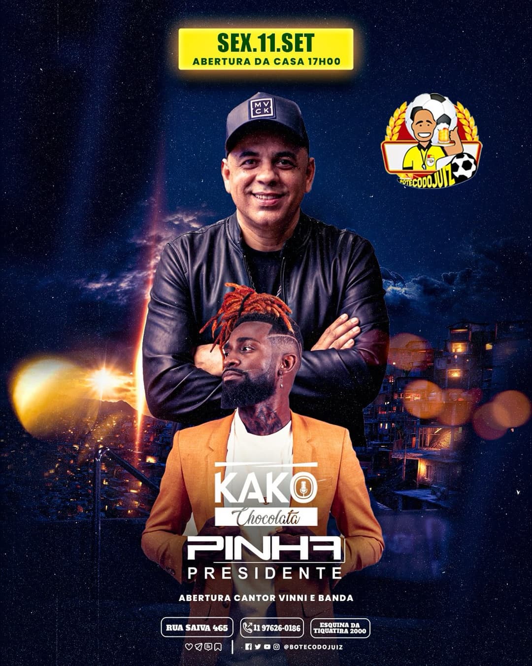 Flyer de Kayque Willian, Vinni Freitas e Pinha Presidente