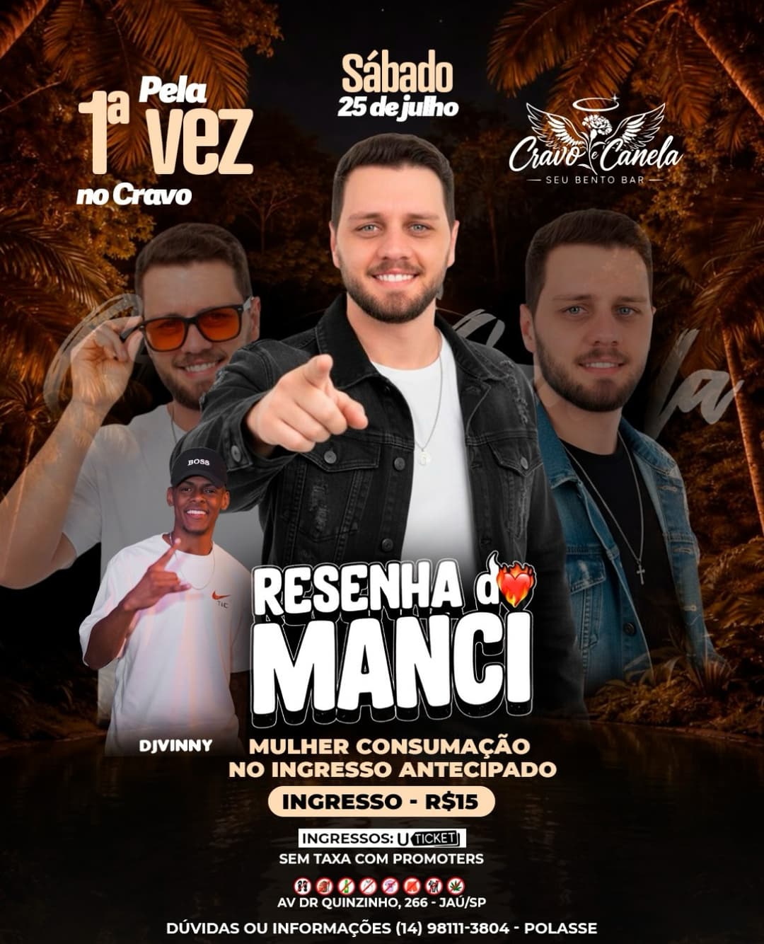 Flyer de Vinny e Grupo Viralizou