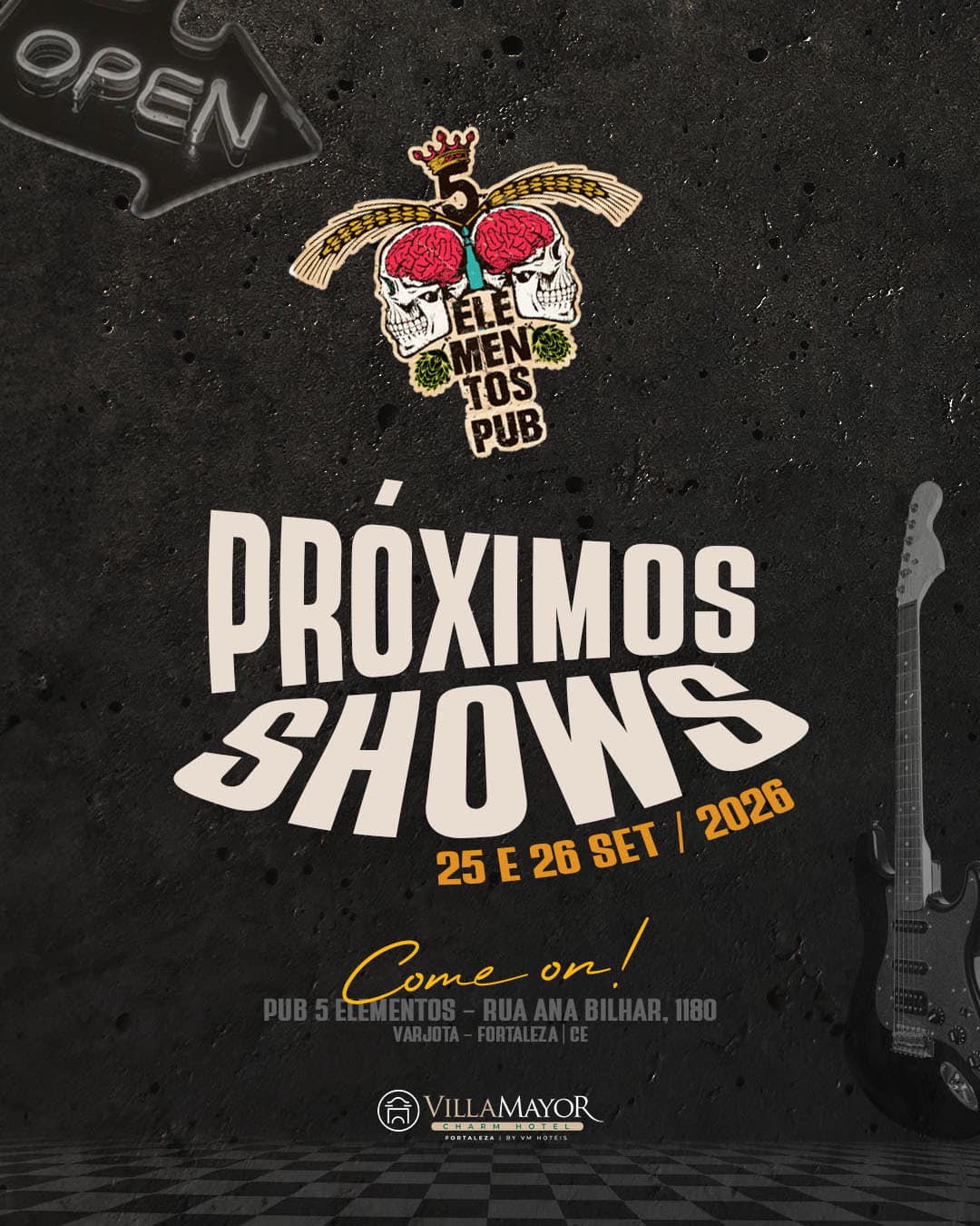 Flyer de Raphael Alencar, Banda Mr. Joe Black e Vinny Fist