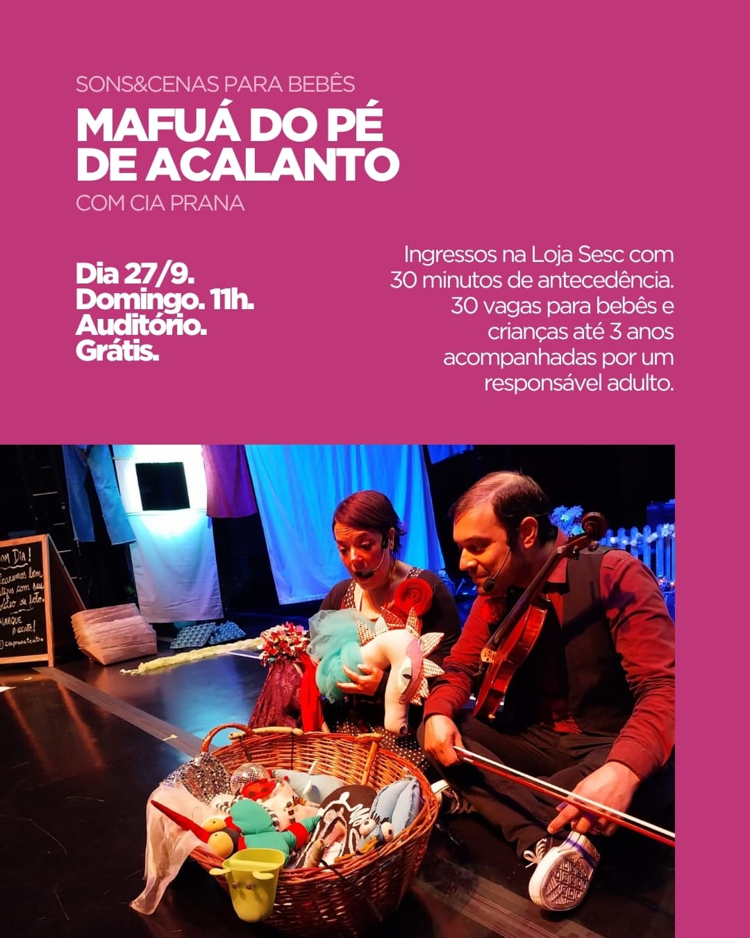 Flyer de Mafuá do Pé de Acalanto