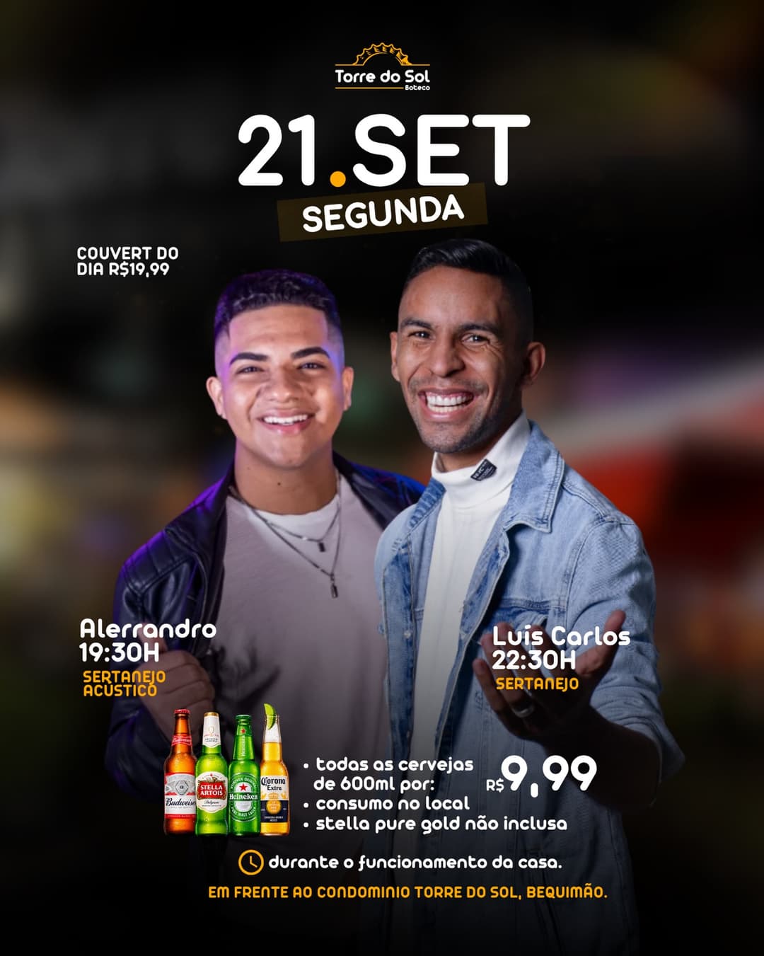 Flyer de Luis Carlos e Alerandro