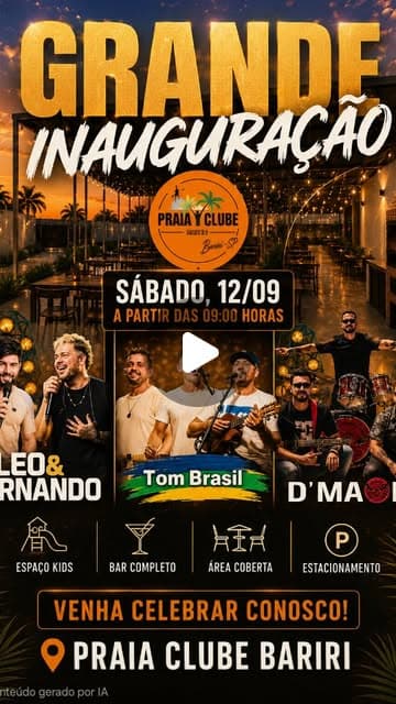 Flyer de D'Maori, Léo & Fernando e Tom Brasil