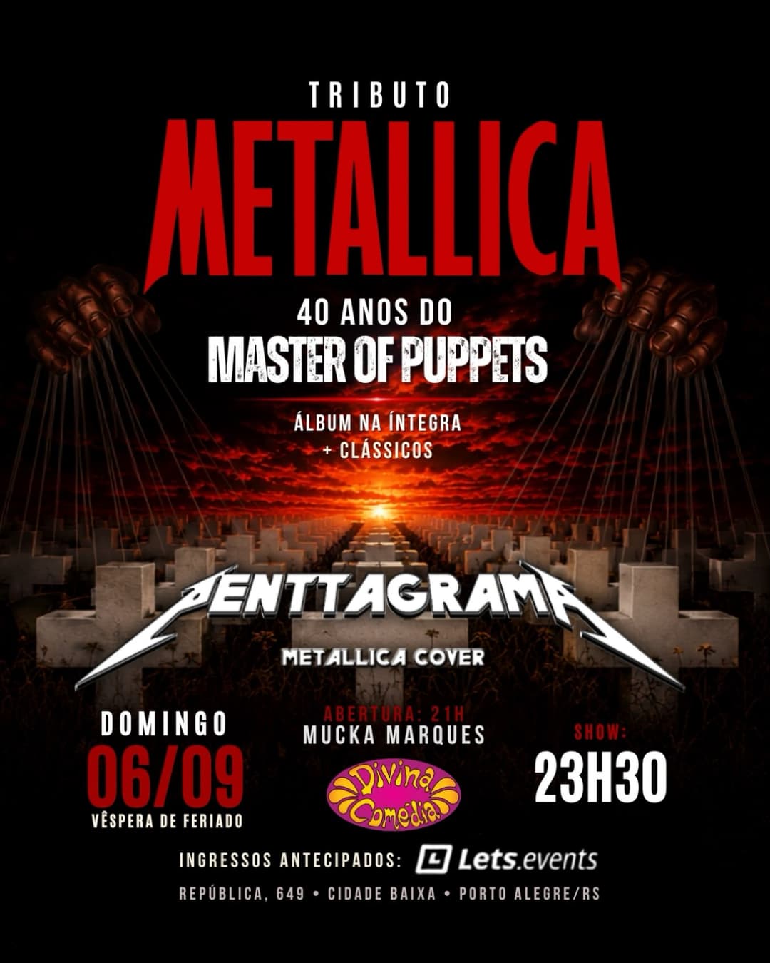Flyer de Penttagrama e Mucka Marques