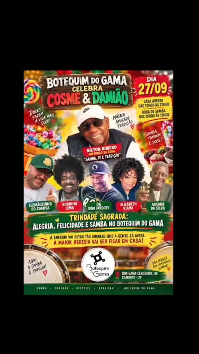 Flyer de Rubinho Lima, Nilton Ribeiro e mais 4 artistas