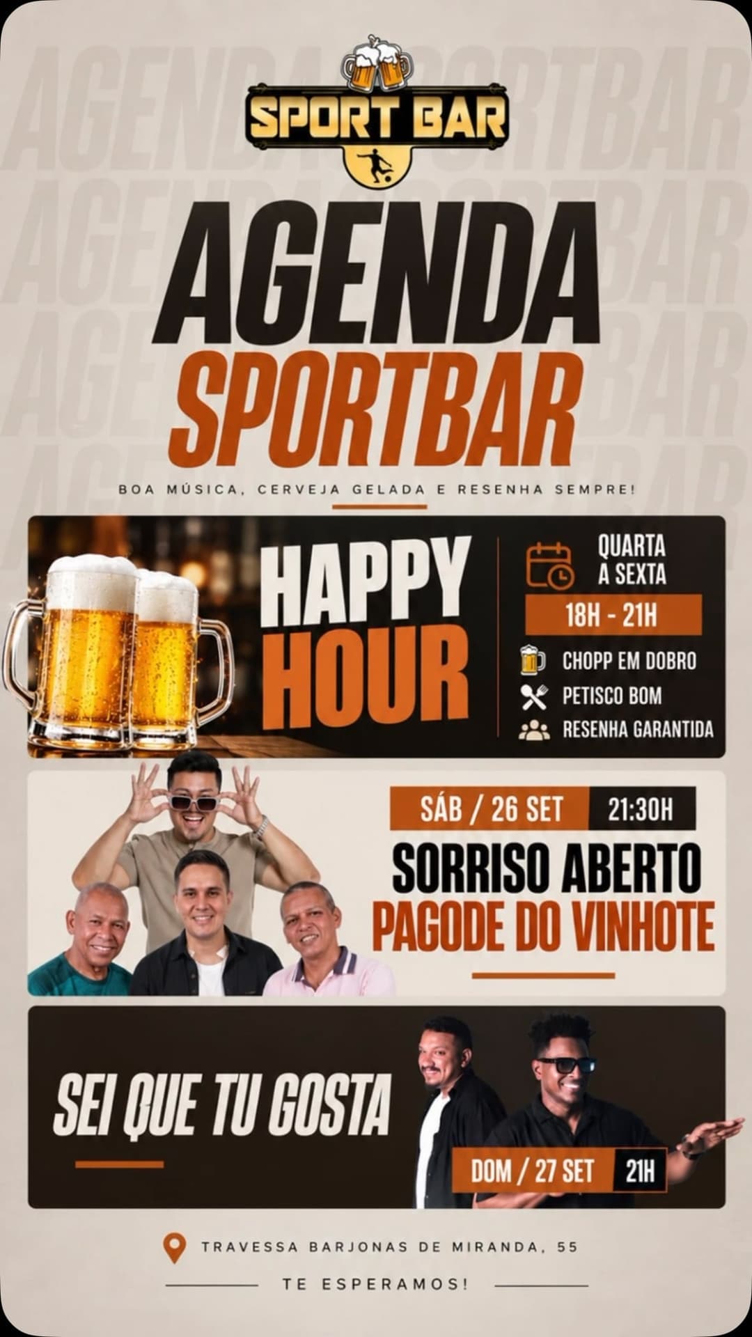 Flyer de Sei Que Tu Gosta