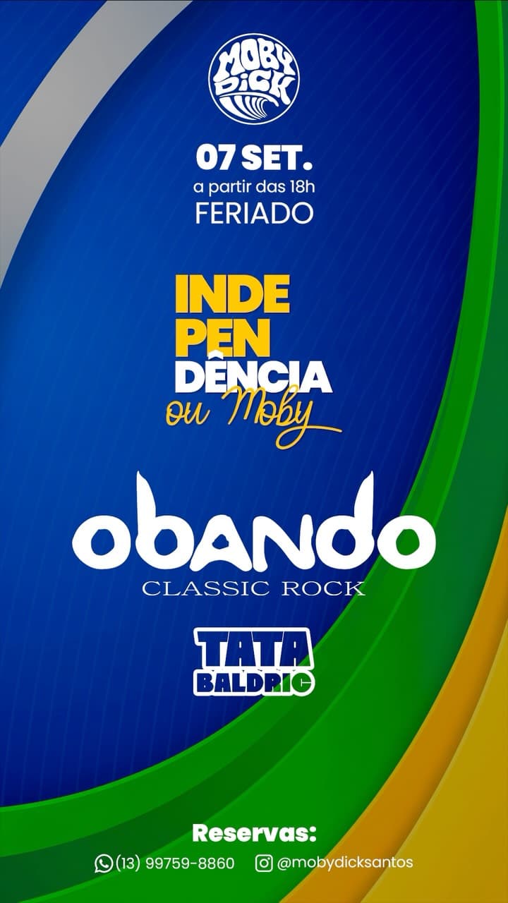 Flyer de Táta Baldric e O Bando