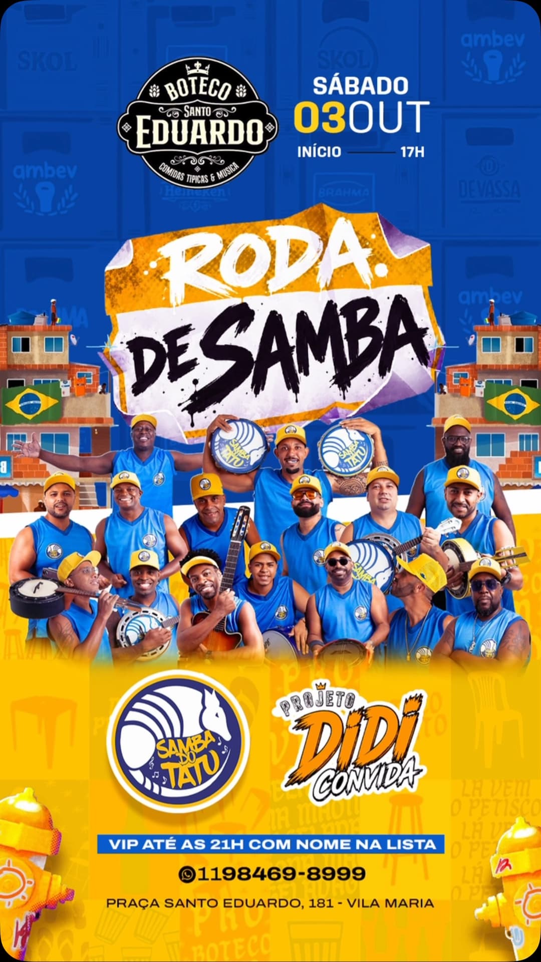 Flyer de Samba do Tatu e Projeto Didi Convida