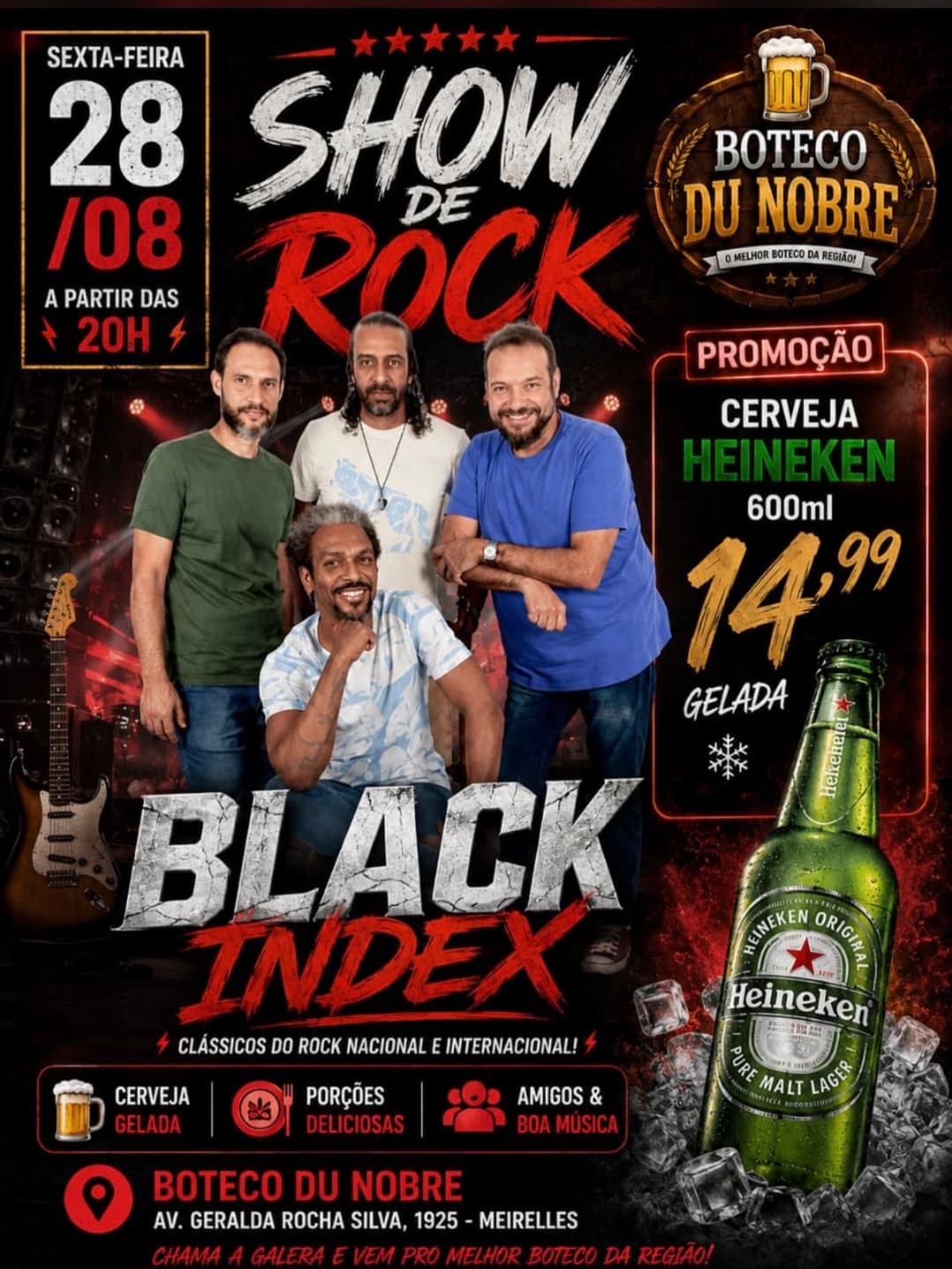 Flyer de Banda Black Index