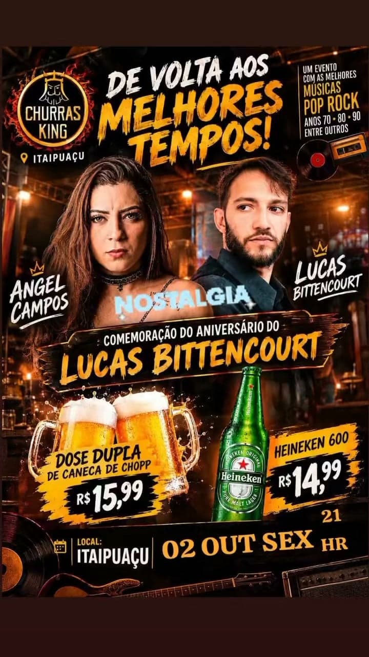 Flyer de Angel Campos e Lucas Bottencourt